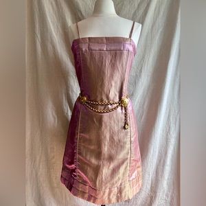 Chanel Iridescent Pink Linen Dress – Spring 1999 Ready-to-Wear Paris Collection